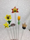 Vtg Art Glass Martini Swizzle Stir Sticks Bar Ware