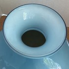 Antique Victorian Cased Blue Glass Hurricane Lamp Shade 9-3 8    Fitter