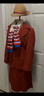 United Airlines Stewardess Uniform  rust  1976 W  Hat  Scarf By Stan Herman