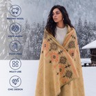 Merino Wool Blanket - Warm Thick Washable Large Bed Couch Camping Outdoor