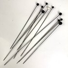 Antique Victorian Hat Pins Lot Of 10 Old Black Glass