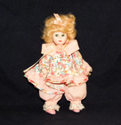 Antique German Bisque Doll - Blonde Hair - Handpainted Eyes - Circa 1850 - 1920