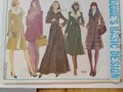 Coat Trench Duffle Long 8 Vogue 1114 Sewing Pattern Vtg Uc Basic Winter Belted