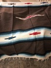 Large Vintage Navajo Serape Fringed Blanket 58    X 78   