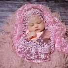 Newborn Photography Lace Blanket   Wrap   Swaddle   Cover Up Triangle Photo Prop