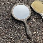 4 Pc Ornate Vintage Hair Brush comb mirror Silver Plate silverplate Vanity Set