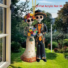 Mexican Day Of The Dead Skeleton Couple Statue Festival Decor Gift