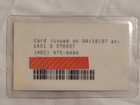 Blockbuster Video Vintage Laminated Membership Card - Issued 1997 In Lincoln  Ne
