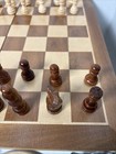 Folding Wooden Chess Set Carved Wood Pieces 15 5    Chestnut Board Storage