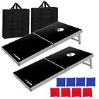 4x2 Ft Portable Cornhole Game Set Bean Bag Toss Aluminum Cornhole Boards W  Case