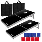 Aluminum Family Backyard Cornhole Game Set Bean Toss Boards Include 8 Bags