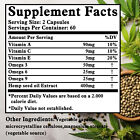 Hemp Seed Oil - For Calm  Sleep  Stress  Anxiety  Pain - Vitamin A  Omega-3 6 9