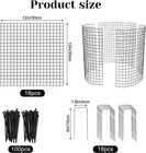 18 Pcs Round Plant Protector From Animals  6pack 12   X 12   Metal Plant