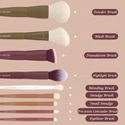 Makeup Brushes  5 Colors Essential Kabuki Makeup Brush Set With Ultra Soft Sy   