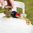Upgraded Propane Refill Adapter 20lb To 1lb Converter With Valve Gauge 90   Elbow