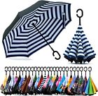 49 56 Inch Inverted Reverse Upside Down Umbrella  Extra Large Double Canopy V   