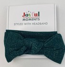 Nwt Girls Joyful Moments Christmas Dress  headband Green 12m 18m Sparkle Holiday
