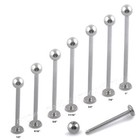 1pc  16g 14g Extra Long Sizes 316l Surgical Steel Labret Cheek Piercing 1 2 -1 