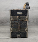 Antique Venezia German Accordion Diatonic Squeeze Box Steel Reeds Floral Bellows