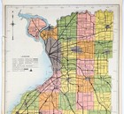 1941  Erie  County New York Map Original  20x16   Lackawanna - Buffalo - Hamburg
