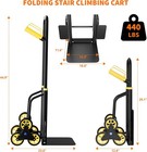 440 Lbs Stair Climbing Hand Truck  Heavy Duty Folding Dolly Cart With 6 Wheels