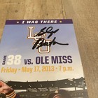 Skip Bertman Signed Oversized Commemorative Lsu Baseball Ticket 5-17-13   Proof