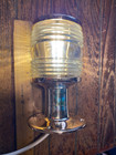 Vintage Nos Perko 7  Polished Bronze Stern Light   New Wiring led  Glass Lens  2