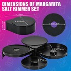 Nyxova 3 Tier Bar Glass Rimmer For Margarita And Cocktail  Salt Medium  Black