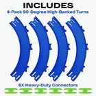 4 Curve Track Pieces Compatible With Hot Wheels Curved Corner