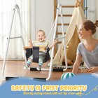 Hapfan Toddler Swing With Foldable Heavy Duty Stand And Harness Baby Swing Set