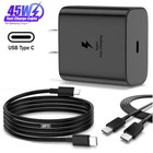 45w Usb Type C Fast Charging Charger 6ft Cable For Samsung S24 S23 S22 Ultra