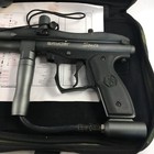 Battle Gray Spyder Sonix Paintball Marker Gun With Viewloader Hopper  Case And P