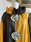 Antique 1920s Oversized Vintage Clown Halloween Costume Pierrot With Rosettes