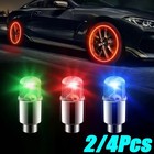 Car Tire Valve Led Lights Colorful Flashing Wheel Ambient Neon Light Bicycle Dec