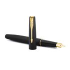 Parker Frontier Matte Black Gold Trim Fountain Pen Perfect For Professional Use