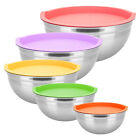Stainless Steel Mixing Bowls 5 Piece Bowl Set With Lids For For Prep Baking