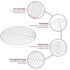 Teamfar Round Cooling Rack Set Of 2  10   Inch Wire Baking 10 5   Silver 