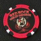 Red Rock Hd - Nevada  red black Wide Print  Harley Davidson Poker Chip