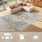 Tortania Area Rug Living Room Rugs - 8x10 Washable Boho Rug Vintage Oriental    