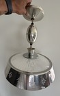 Vintage Mcm Atomic Ufo Saucer Pendant Light Starburst Chrome Space Age Fixture