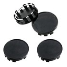 Wheel Center Caps  Outer Diameter 54mm  Card Diameter 50mm  4 Pcs Black