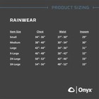 Onyx Hydrovore Adult Xl Rainwear Pants  Black  Absolute Outdoors