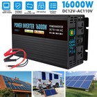 12000w Car Power Inverter Dc 12v To Ac 110v Pure Sine Wave Solar Converter Lcd