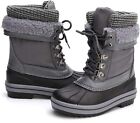 Kids Snow Boots Waterproof Boys Winter Boots Faux Fur Lined Girls Outdoor Shoes