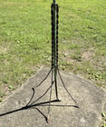 Antique Lightning Rod 51    Copper Pointed Bayonet Wrought Iron Leg Braces 1800s
