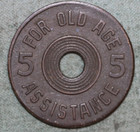 Oklahoma Consumer s Tax Token   For  Old Age Assistance  99    Tracked Shipping