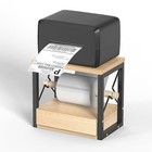 Label Holder For Rolls And Fanfold Labels  Wooden Shipping Small Burlywood
