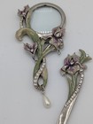 Vintage Closionne Calla Lily Metal   Glass Magnifying Glass   Letter Opener   