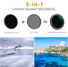 K f Concept 72mm Variable Fader Nd2-nd32 Nd Filter And Cpl Circular   