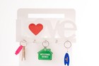 Decorative Love 2 In 1 Key Holder Hooks   Mail Organizer Hanger Rack Wall Mount